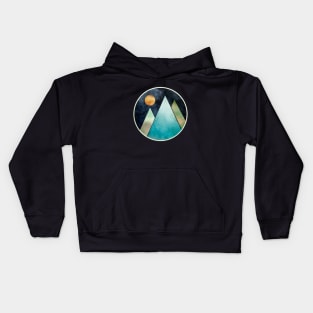 Paper Moon and Mountains Kids Hoodie